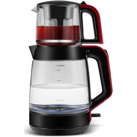 Resim Karaca Glass Tea Xl 2 In 1 Cam Su Isıtıcı & Çay Makinesi 
