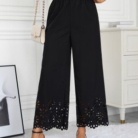 Resim Polyester Düz Renk Gevşek Dantel Pantolon 6652D, 120g/m², Tüm Mevsimler İçin, Yetişkinler İçin 