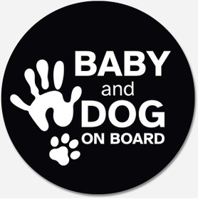 Resim Bebek ve Köpek - CarMagnet Mıknatıslı Tak Çıkart Araç Aksesuarı - 11-ANM-015 