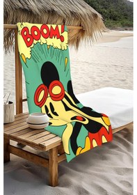 Resim Dijital Baskı Plaj Deniz Havlusu Retro Mickey Desenli Peştamal Hvl0144 Renkli 