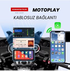 Resim Knmaster Motoplay 1000 6.25 Kablosuz Carplay & Android Auto De 