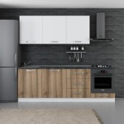 Resim Minar 240 Cm Mutfak Dolabı Beyaz Dore 240-D7 