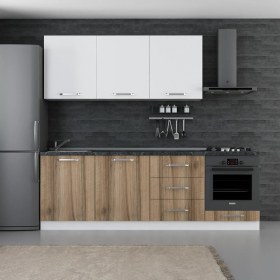 Resim Minar 240 Cm Mutfak Dolabı Beyaz Dore 240-D7 