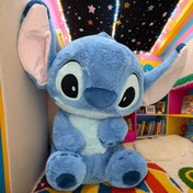 Resim Disney Stitch Nakışlı Peluş Oyuncak - Turuncu Kulaklı Mavi Karakter, Araba Aksesuarları ve Okul Odası Dekoru, Gençler İçin Sevimli Arkadaş, Doğum Günü, Anneler Günü, Sevgililer Günü ve Paskalya Hediyeleri için Uygun 
