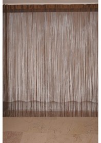 Resim Düz İp Perde 180 Cm En 280 Cm Boy Kahverengi Renk Hazır İp Perde Kahve Rengi 