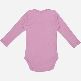 Resim Arma Yıldız %100 Organik Pamuklu Pembe Uzun Kollu Bebek Body 5'li Paket Pembe 