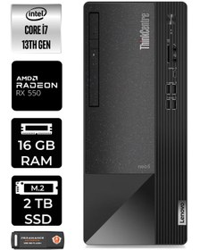 Resim LENOVO Neo 50T 12JD0008TRE264 i7 13700 16GB RAM 2TB SSD RX550 4GB W11P MASAÜSTÜ BİLGİSAYAR 