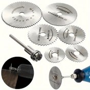 Resim Ahşap, plastik, bakır, alüminyum ve yumuşak metaller için yüksek hızlı çelik kesme bıçaklarından oluşan 1 takım - endüstriyel metal testere bıçakları 