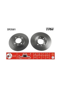 Resim Trw Df2581 Arka Fren Diski 169115 4246g6 4249f5 2 Adettir 