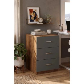 Resim Yurudesign Vario C Ofis 3 Lü Keson Barok-Antrasit VO3-BA 
