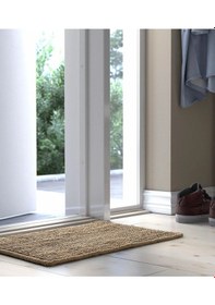 Resim Kapı Önü Paspası 60x40 Cm İkea Jüt Örgü Paspas Kaymaz Taban Natürel Naturel 