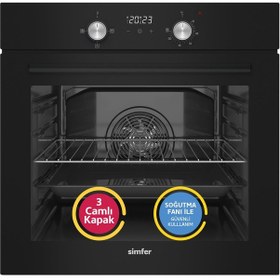 Resim Simfer SB8230 - T3046 - SD8721 Trend Dijital Siyah 3'lü Ankastre Set 