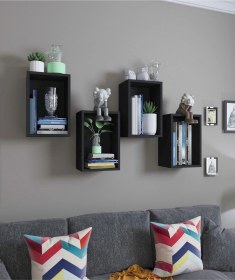 Resim Kitaplık Dikdörtgen 4 Lü Antrasit 