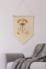 Resim Yatak Odası Duvar Dekoru, Pinterest Oda Dekoru, Boho Kanvas Flama Askılı Duvar Örtüsü Ve Süsü NO:465 - Renkli - 10 / 30 x 40 