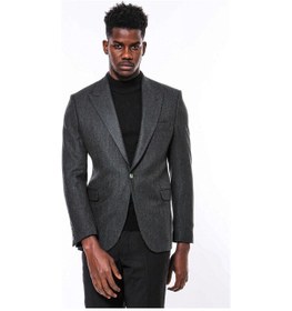 Resim Wessi Slim Fit Desenli Yeşil Erkek Ceket Yeşil 
