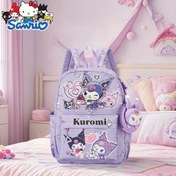 Resim Yeni Sanrio Kadın Karikatür Moda Sırt Çantası, Ultra Hafif ve Şık, Yüksek Kaliteli Asılı Cazibe, Çeşitli Desenlerde ve Renklerde Sevimli Siyah Çanta 
