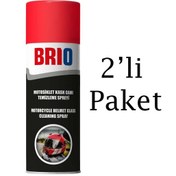 Resim Brio Motosiklet Kask İçi, Kask Camı Temizleme Spreyi 200ml 2'li Paket 