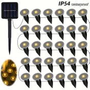 Resim 30/15 adet Güneş Enerjili Dış Mekan Işıkları, Bahçe Dekoratif Işıkları, IP54, 8 Aydınlatma Etkisi ile Romantik Bir Yol Oluşturun, Kamp, Düğün, Noel, Parklar ve Bahçe Dekorasyonu için Uygun 