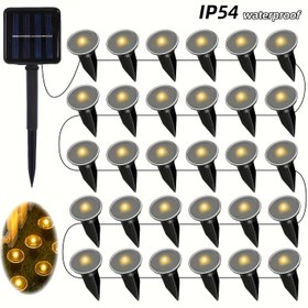 Resim 30/15 adet Güneş Enerjili Dış Mekan Işıkları, Bahçe Dekoratif Işıkları, IP54, 8 Aydınlatma Etkisi ile Romantik Bir Yol Oluşturun, Kamp, Düğün, Noel, Parklar ve Bahçe Dekorasyonu için Uygun 