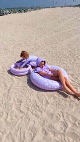 Resim Swim Essentials Lila Leopard Yüzme Simidi 90cm 