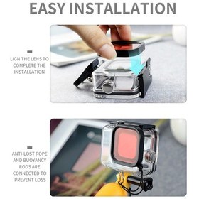 Resim Sanger Go179 Gopro Hero 8 Black için Kırmızı Filtre 