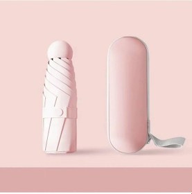 Resim Bosile Özel Kılıflı Pembe Şemsiye Kapsül Şemsiye Büyük Boy 