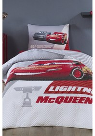 Resim Özdilek Cars Piston Cup Tek Kişilik Disney Lisanslı Lastikli Fitted Çarşaf Kapitone Çocuk Nevresim T 