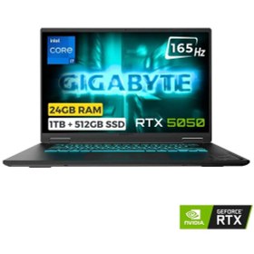 Resim Gigabyte Gaming A16 CTH-241-5 i7-13620H 24 GB 1 TB+512 GB SSD RTX5050 16" Free Dos Dizüstü Bilgisayar 