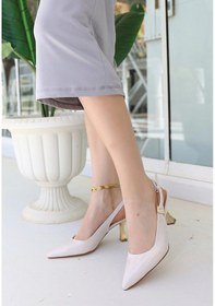 Resim Zalin Bej Rugan Kadın Topuklu Ayakkabı Bej 