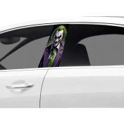 Resim Araç Kapı Direk Kaplama Folyosu Yeşilli Joker Desenli (Sağ Sol Takım) (2 Adet) - 22X50 cm 