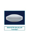 Resim İSOLAB 057.05.035 manyetik balık - oval - 35 x 12 mm (1 adet) 