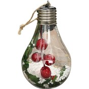 Resim Dofolink Led Işıklı Şeffaf Noel Topu, Pet Malzeme Noel Ağaç , Ev Ofis Dekorasyonu Model 5 