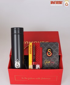 Resim Galatasaray YENİ SEZON DEKOMUS ÖZEL KUTULU LİSANSLI ÇELİK TERMOS 500 ML,AJANDA,HYBRID TÜK 