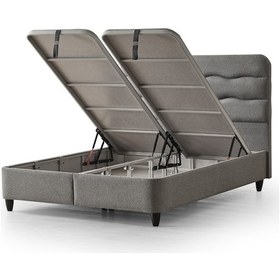 Resim Cennet Yatak Fokus Model Tek Kişilik Baza Başlık Seti Sade Çizgilerle Akıllı Tasarım 2'li Set 120 x 200 