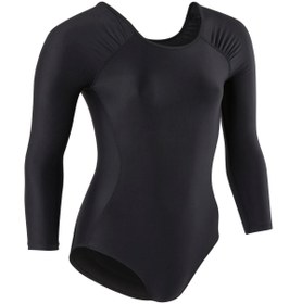 Resim Decathlon Starever Çocuk Siyah Uzun Kollu Bale Mayosu 