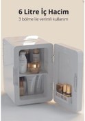 Resim Kiwi KRF-2505 Led Işıklı Taşınabilir Soğuk - Sıcak Ayarlı Kozmetik Mini Buzdolabı 
