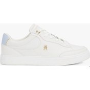Resim Tommy Hilfiger Kadın Deri Th Monogram Sneaker Beyaz 