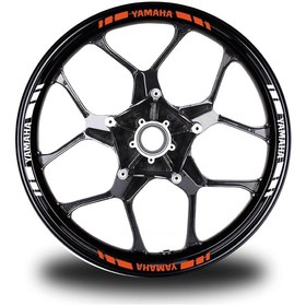Resim Eyyam Yamaha Yazılı Kısa Dış Şerit 16'lı Çift Renk Jant Sticker Modeli 