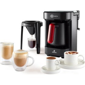 Resim Karaca Hatır Barista Cappuccino ve Türk Kahve Makinesi Antrasit 
