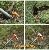 Resim Trendooze 10 Parça Çadır Kazıkları - Çim Yürüyüşü, Renkli Turuncu Turuncu 