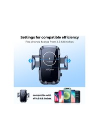 Resim Hp-a04 15w Kablosuz Şarj Araba Telefon Tutucu Ayarlanabilir Cam V 