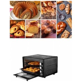 Resim Akel AF380L Lambalı Termostatlı Midi Fırın Siyah 