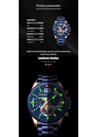 Resim Prestigegoods Altın Siyah Kahverengi Curren 8395 Erkek Quartz Saat, 23cm Paslanmaz Çelik Kayış, 3atm Su Geçirmez Kahverengi 
