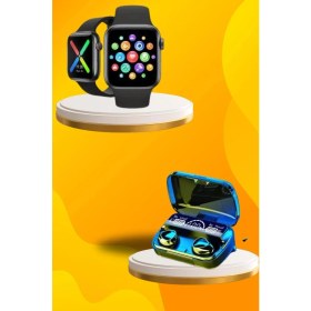 Resim Marsilyan Kaliteli Akıllı Saat ve Kaliteli Bluetooth Kulaklık Anc Özelliği Uzun Pil Ömrü 