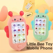 Resim Little Bee Oyuncak Mobil Telefon - Karikatür Arı Tasarımı, Çift Dil Öğrenimi, Etkileşimli Düğmeler ve Müzik, Pil Gerektirmez, Erken Çocukluk Eğitici Oyuncak, Erken Çocukluk Oyuncak | Müzik Alet Tasarımı | Dayanıklı Plastik 