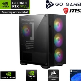 Resim Go Gamer GA1229D AMD Ryzen 7 9800X3D / 16GB DDR5 5600MHz / 1TB NVMe m.2 SSD / RTX3050 6GB / 240mm Sıvı Soğutma / MSI 27" 180Hz. / AMD Gaming Paket 