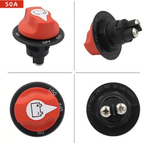 Resim Karavanicin Mini Akü Devre Kesici Şalter IP56 – 12/24V 50A 