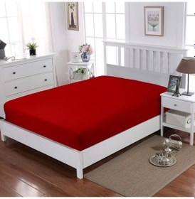 Resim Lastikli %100 Pamuk Penye Çarşaf Çift Kişilik 160 X 200 Kırmızı 
