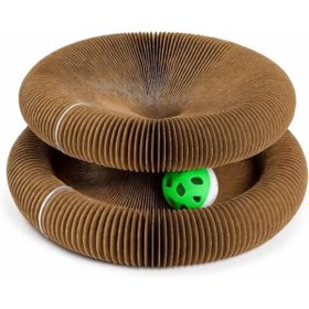 Resim Yıldızan srdshop Katlanabilir Kedi Tırmalama Oyuncağı - 1 Adet Catnipli Akordeon Tasarım, Toplu & Zeka Gelişt 
