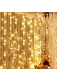 Resim Lumenn Peri Perde Kumandalı 8 Modlu 200 Ledli Işık Çok Renkli 